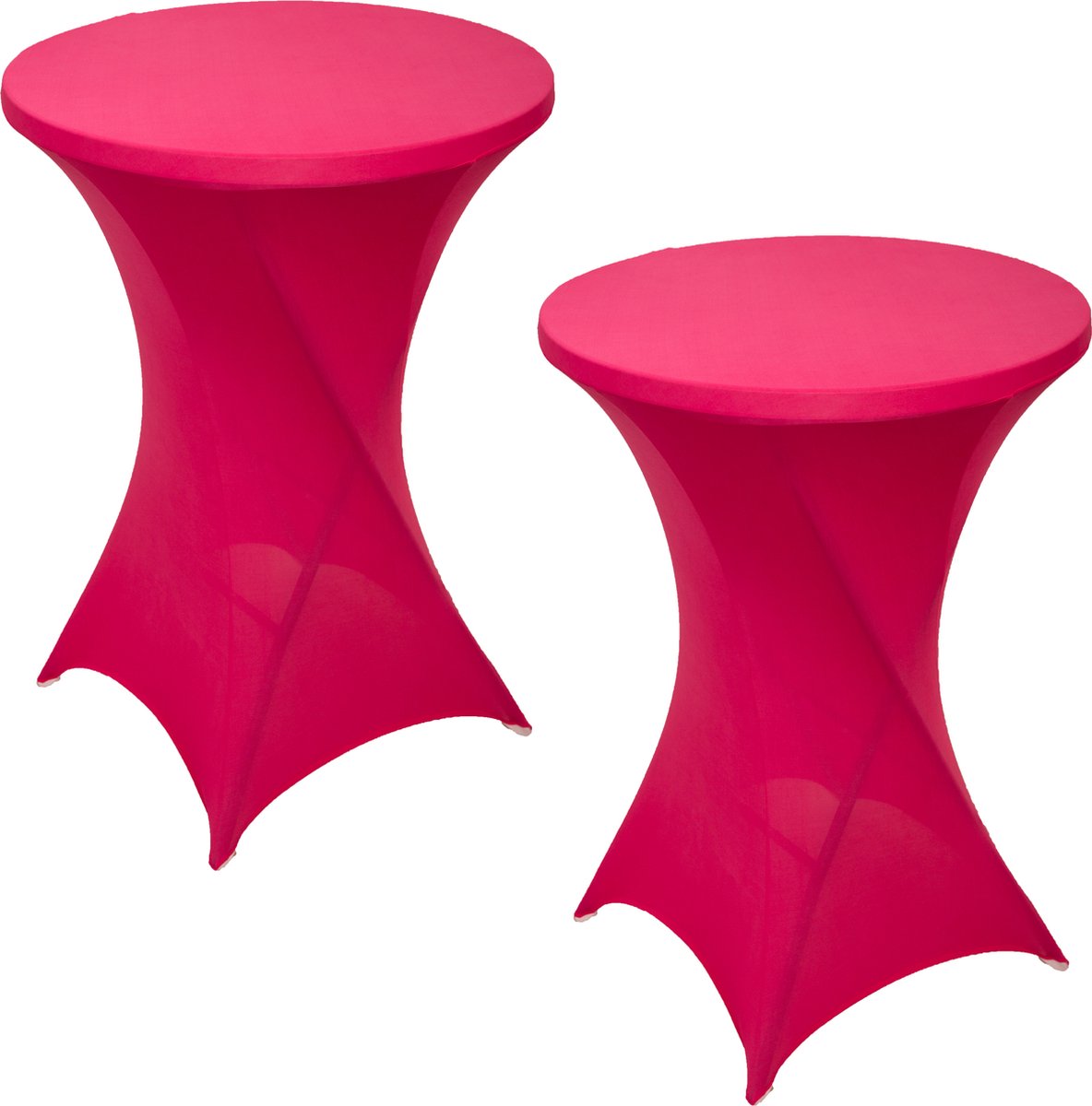 Statafelrok Roze x 2 – ∅80-85 x 110 cm – Statafelhoes Stretch 2 Stuks – Tafelhoezen voor Statafel Sta Tafel Hoes | Staantafelhoes - Geschikt voor Horeca Evenementen | Cocktailparty | Trouwerij